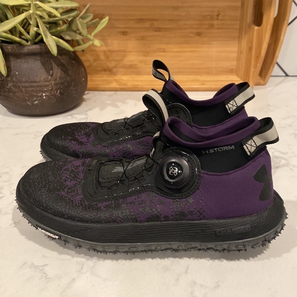 Under Armour UA Fat Tire 2 Running Purple black ortholite comfortable - Picture 4 of 11